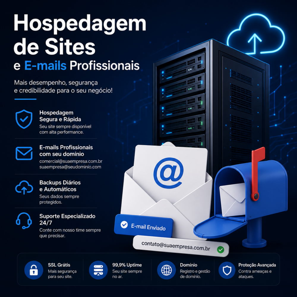 Hospedagem e E-mails Profissionais - WillianSites