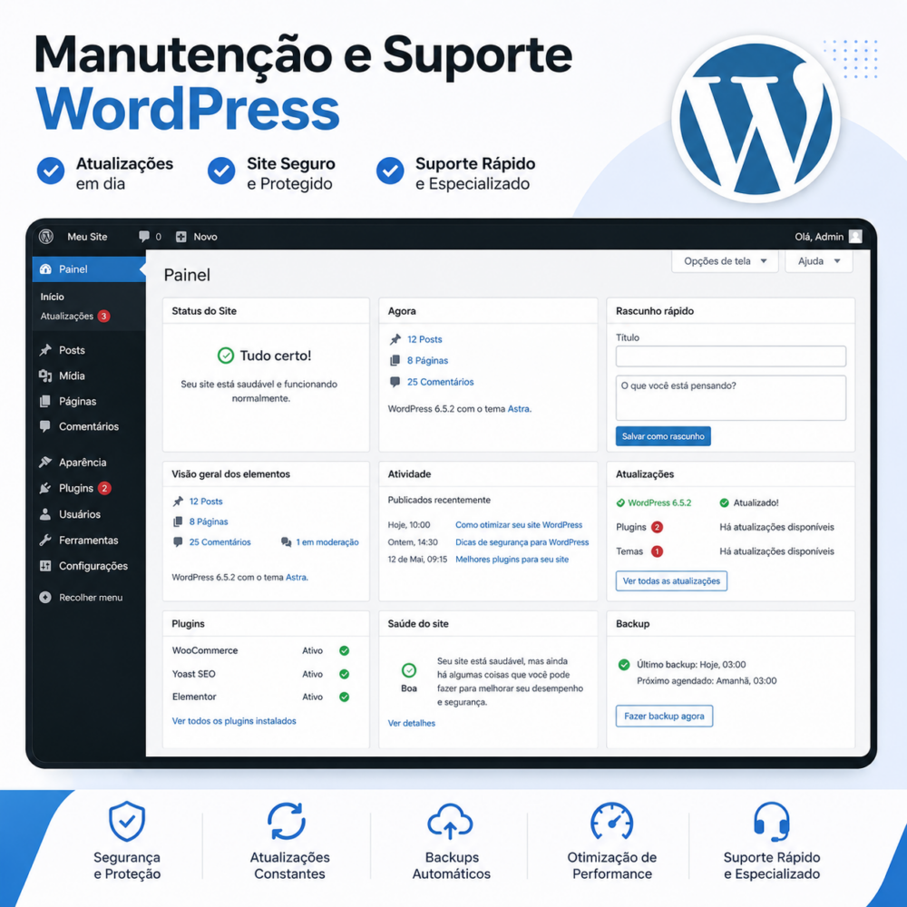Manutenção e Suporte WordPress - Santo André